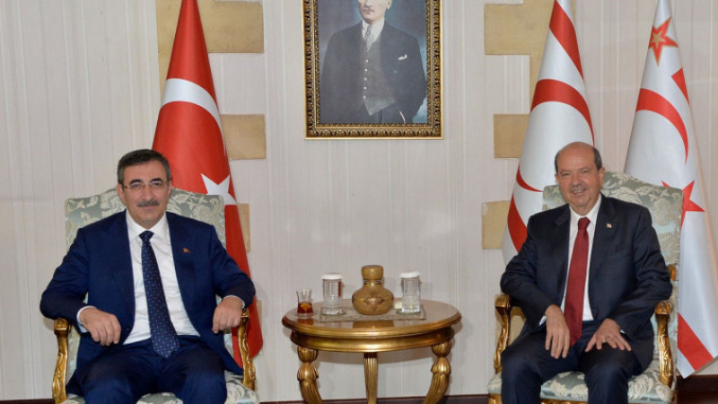 Cumhurbaşkanı Yardımcısı Yılmaz, KKTC Cumhurbaşkanı Tatar ile bir araya geldi