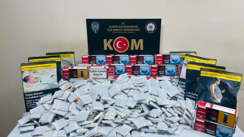 İzmir’de kaçak sigara fabrikasına baskın  