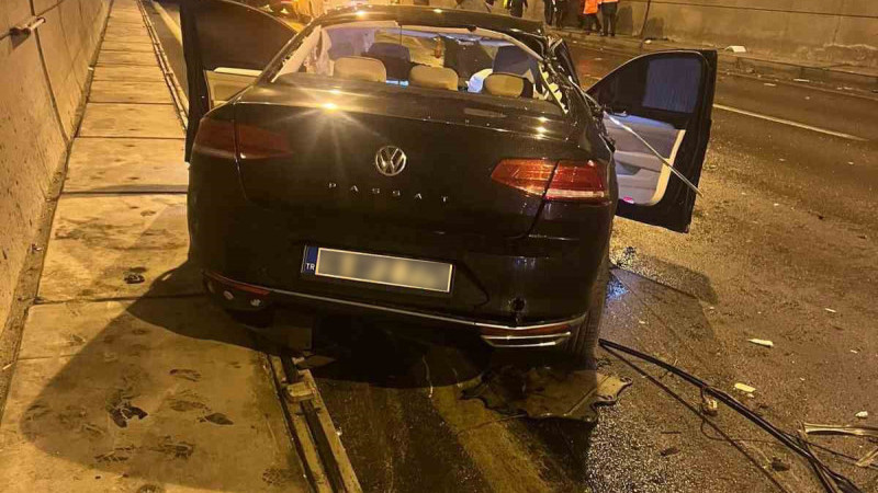 Tünelde zincirleme kaza