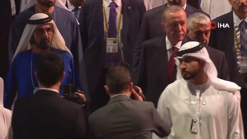 Cumhurbaşkanı Erdoğan, Dünya Hükümetler Zirvesi alanında