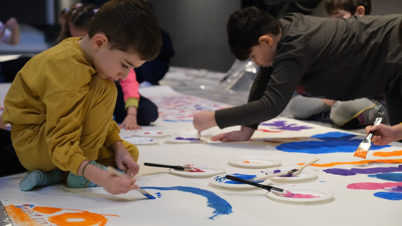 Nilüfer'de çocuklar kolektif sanat üretimini öğreniyor