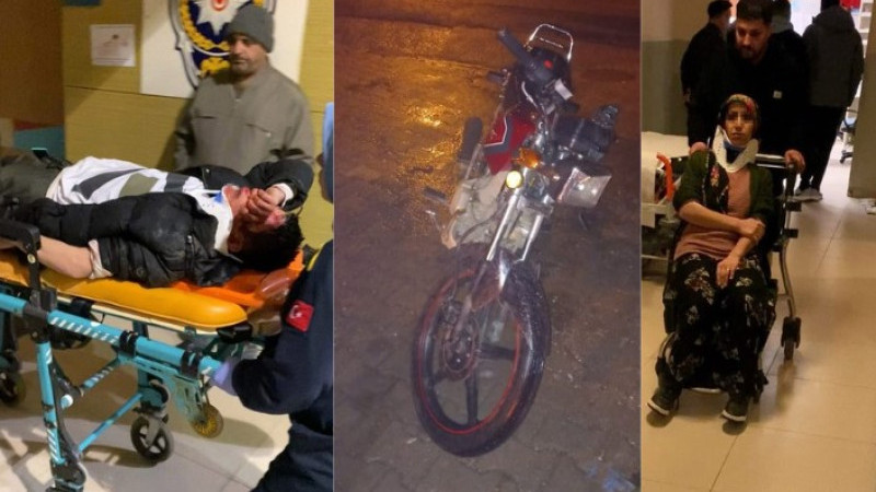 Bursa'da motosiklet yayaların arasına daldı!