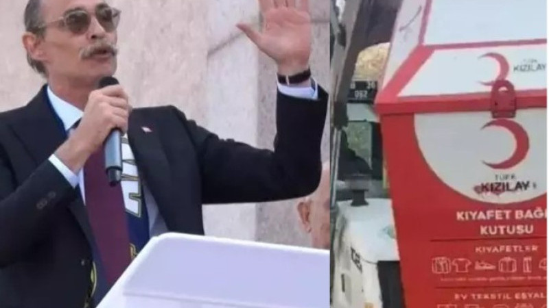 Etimesgut Belediye Başkanı Erdal Beşikçioğlu kıyafet bağış kutularını kaldırttı