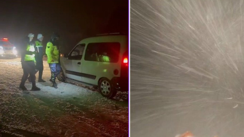 Gece saatlerinde yağan kar, Bursa'da sürücüleri zorladı