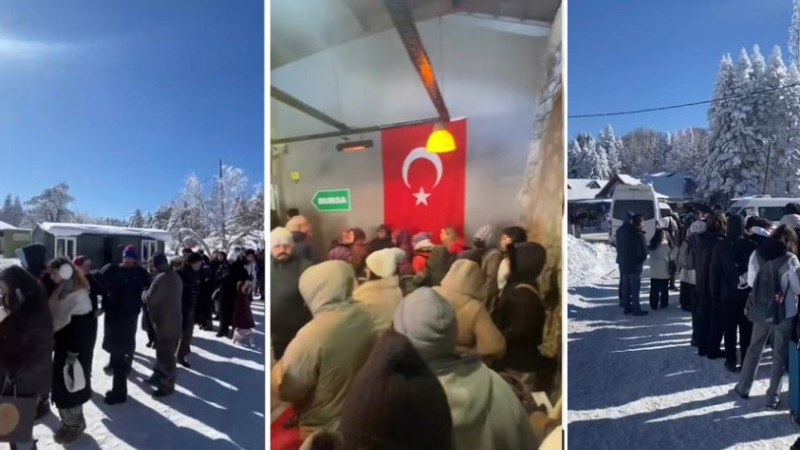 Bursa'da teleferik gelmeyince tatilciler donma tehlikesi geçirdi!