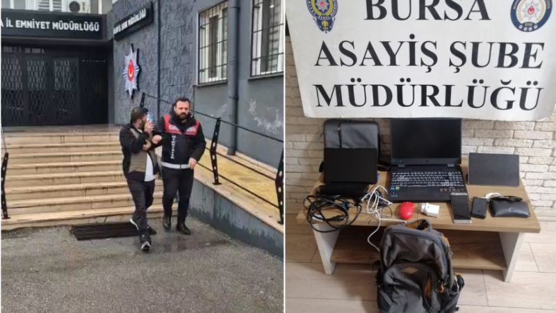 Bursa’da oto faresine operasyon: Çaldığı malzemelerle yakalandı