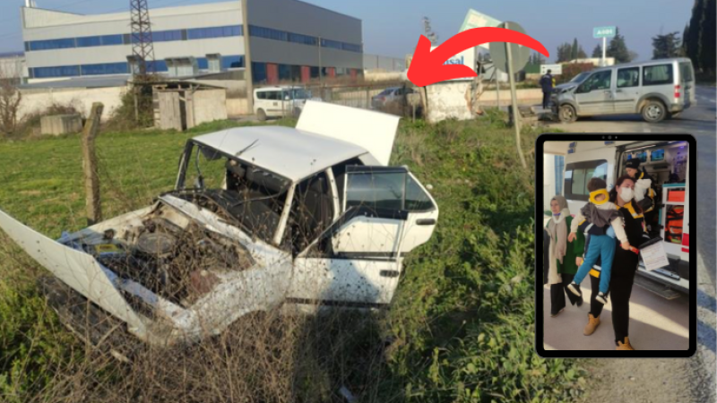 Bursa'da kaza! 2'si çocuk 5 kişi yaralandı