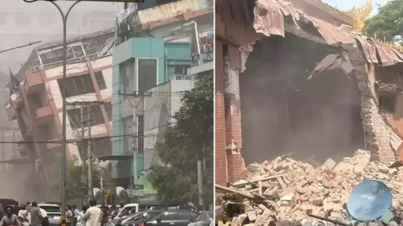 Myanmar'da 7,7 büyüklüğünde deprem!