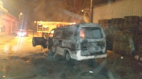 Bursa'da minibüs küle döndü