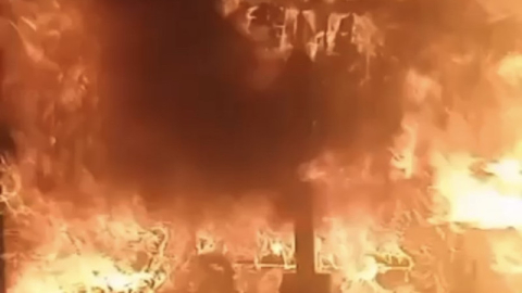 Bursa'da çiftlik alev alev yandı