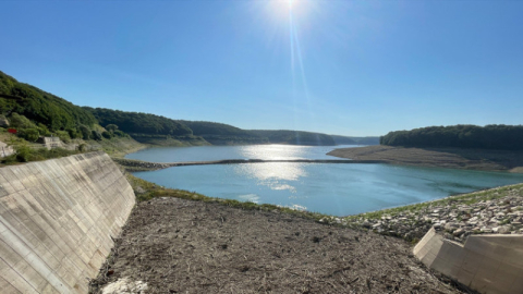 O barajda korkutan manzara! 