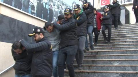 Mahzen-14 operasyonunda yakalanan 46 kişi adliyeye sevk edildi