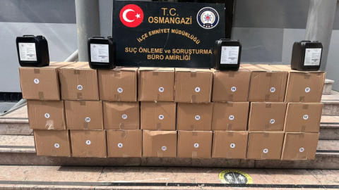 Bursa’da kaçak alkol operasyonu! Tam 500 litre…