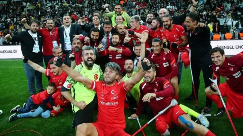 Avrupa şampiyonu Ampute Milli Futbol Takımı, yurda döndü
