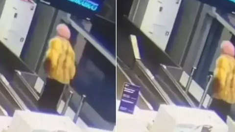 Bagaj bandını yürüyen merdiven sanınca olanlar oldu!