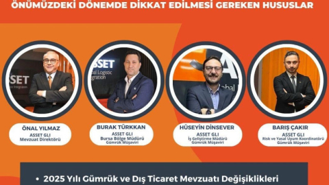 “2025 Yılı Gümrük ve Dış Ticaret Mevzuatı Değişiklikleri” Bursa'da ele alınıyor