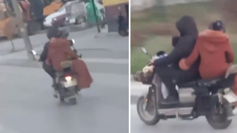 Bursa'da tehlikeli yolculuk kameraya yansıdı...