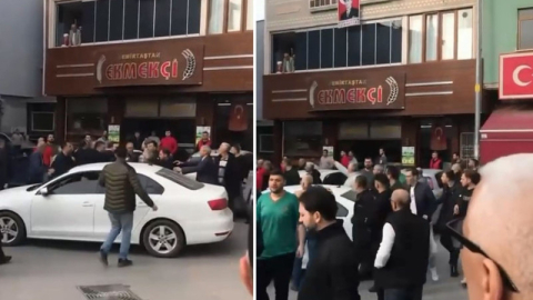 Bursa'da iftar saati yol kavgasında yumruklar konuştu