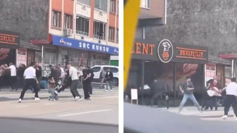 Bursa'da  meydan muharebesi! O anlar kamerada