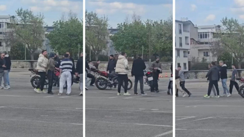 Ehliyet kursunda öğrenci-öğretmen kavgası kamerada