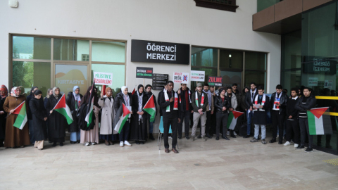 Bursa'da üniversite öğrencilerinden Filistin protestosu!