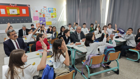 Bursa'da tüm okullarda aynı anda sağlıklı beslenme dersi işlendi