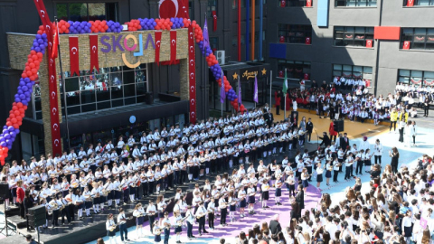 Şahinkaya öğrencilerinden coşku dolu 23 Nisan kutlaması 