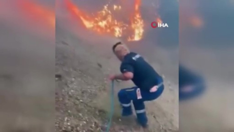 Alev kapanından son saniyeye kadar çıkmadılar