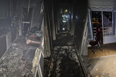 Bursa İtfaiyesi'nden İnegöl'deki apartman yangınına anında müdahale