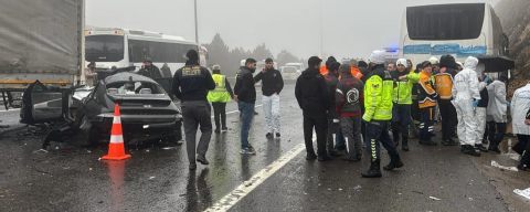 10 araçlı zincirleme kaza: 2 ölü, 10 yaralı