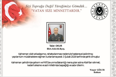 MSB'den acı haber! Şehidimiz var