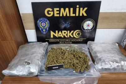 Gemlik’te uyuşturucu operasyonu: 3,7 kilo esrar ele geçirildi