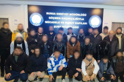 Bursa’da göçmen kaçakçılığı operasyonu: 2 organizatör ve 27 yabancı uyruklu yakalandı