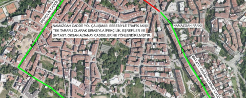 Yıldırım Namazgah Caddesi’nde tek taraflı trafik düzenlemesi