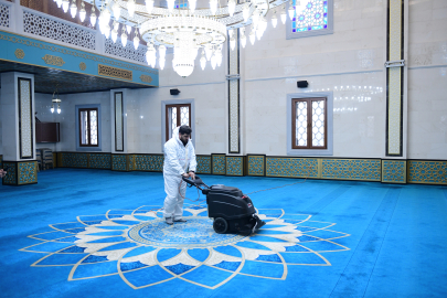 Kestel camilerinde bayrama özel hijyen seferberliği