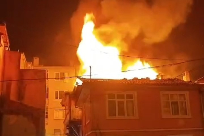 Bursa'da metruk binada korkutan yangın