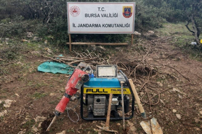Bursa jandarması 35 metrelik kaçak tüneli ortaya çıkardı