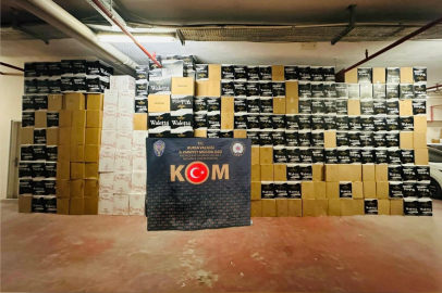 Bursa’da milyonlarca kaçak makaron ele geçirildi