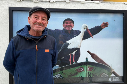 Bursa'da Yaren Leylek ve Adem amcaya yoğun ilgi