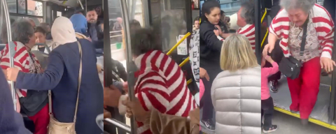 Otobüste kadınlar arasında yer kavgası! Şoförün kolunu ısırdı