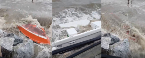 Gemlik ve Kumla'yı lodos vurdu! Tekneler battı