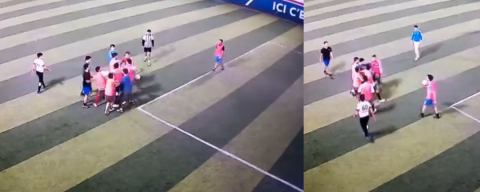 Halı saha maçında yumruklu kavga