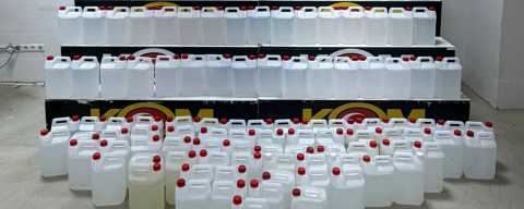 Sahte alkol operasyonu: 1 ton etil alkol ele geçirildi