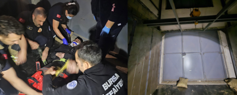 Asansör boşluğuna düşen 17 yaşındaki genç ağır yaralandı