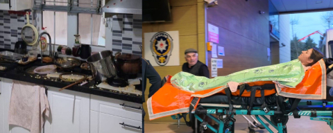 Düdüklü tencere bomba gibi patladı! 1 kadın yaralı