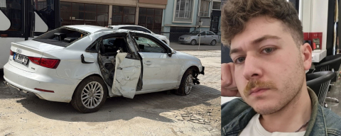 Genç sürücü takla atan araçta canından oldu