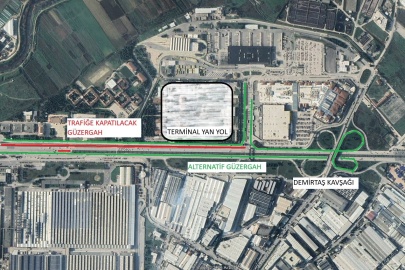 Bursa'da terminal yolunda 3 günlük trafik düzenlemesi