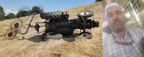 Tarlada traktör devrildi! Sürücüden acı haber