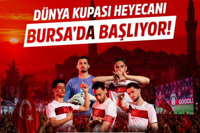 Bursa'da dev ekranda Milli coşku