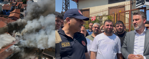 Başkan Vekili Biba tarihi Kayhan Çarşısı'ndaki yangın bölgesinde!